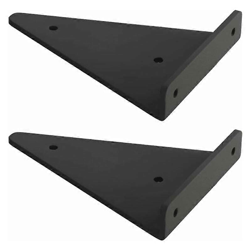 Floating Metal Triangle Shelf Brackets, 2 Pieces (23x17 cm/9.1x6.7 in, Black)