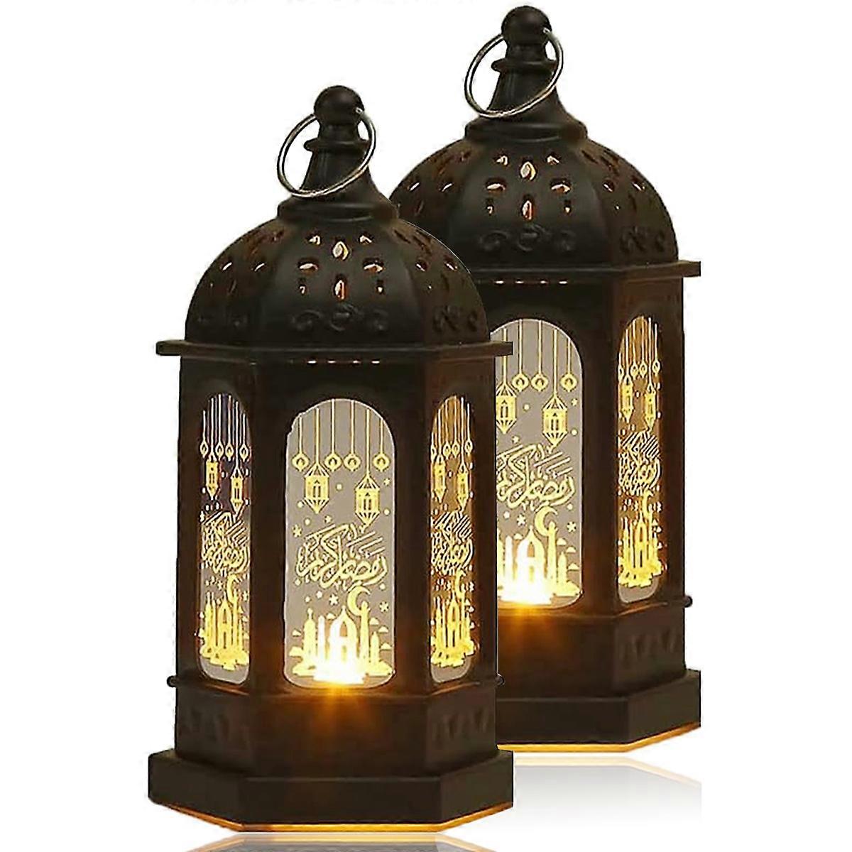 Ramadan Lantern Lights, LED Eid Mubarak Lantern, Ramadan Decorations