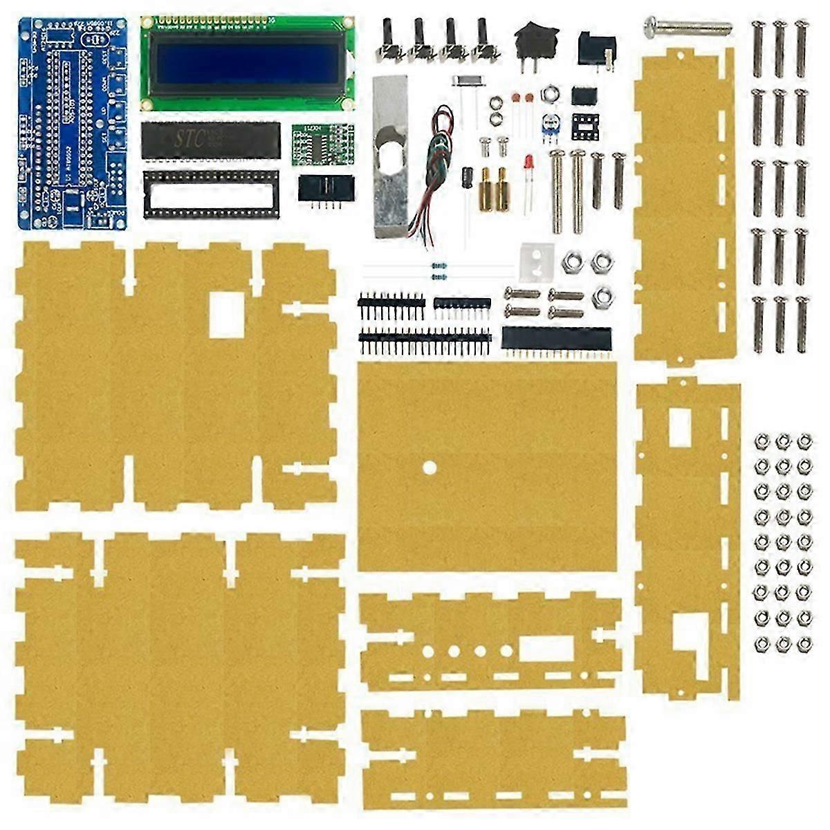 Microcontroller Electronic Scale DIY Kit with Bracket Load Cell Circuit Experiments Parts Self Assembled Circuit Board js