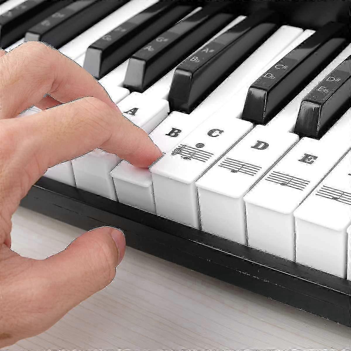 Piano Keyboard Stickers Music Electronic Piano Keyboard Note Stickers Transparent Removable