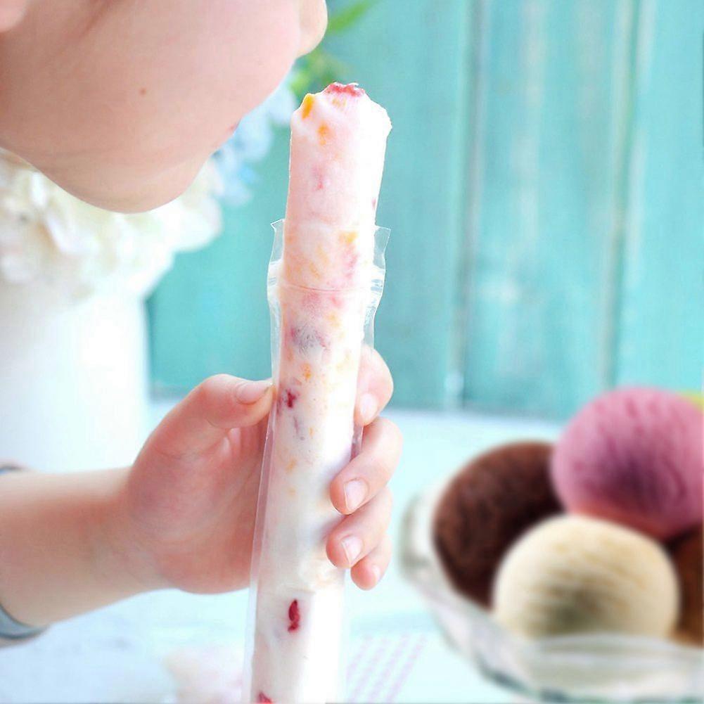 100 pcs Disposable DIY Ice Popsicle Mold Cream Tools Self-styled Bag