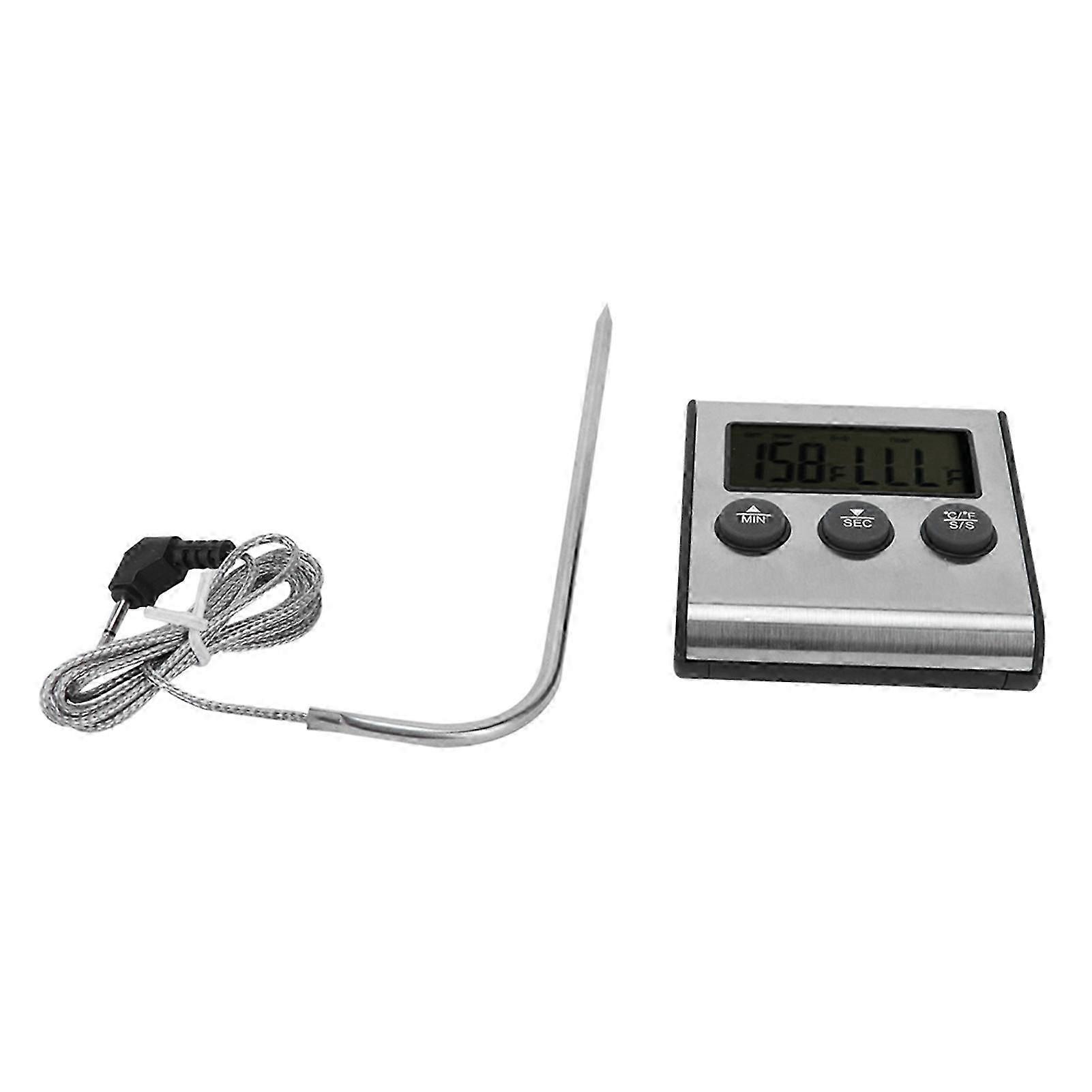 Candy Thermometer Beef Bread Cake BBQ Probe Temperature Meter Digital Kitchen Timer with Bracket