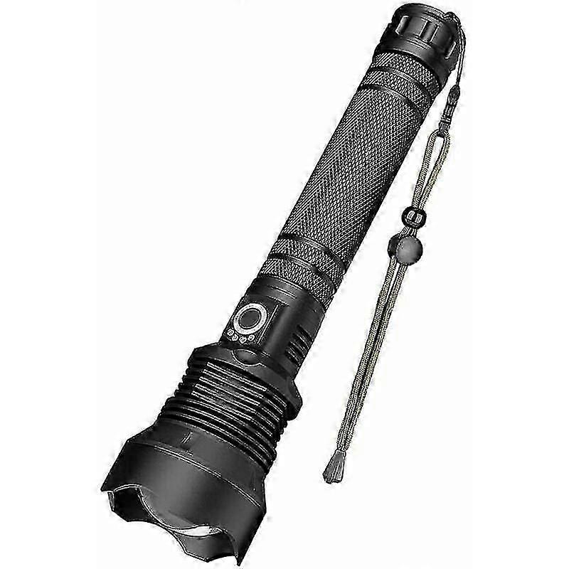 Led Flashlight,90000 Lumens Xhp70 Ultra Powerful Adjustable Zoomable Waterproof Torch Flashlight,usb Rechargeable Flashlight,contains 218650 High Capa