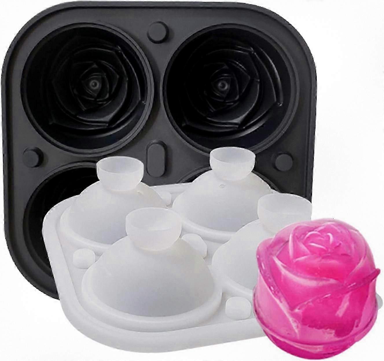 Space-Saving Stackable Silicone Ice Cube Mold with Removable Leak-Resistant Cover for Beverages and Desserts