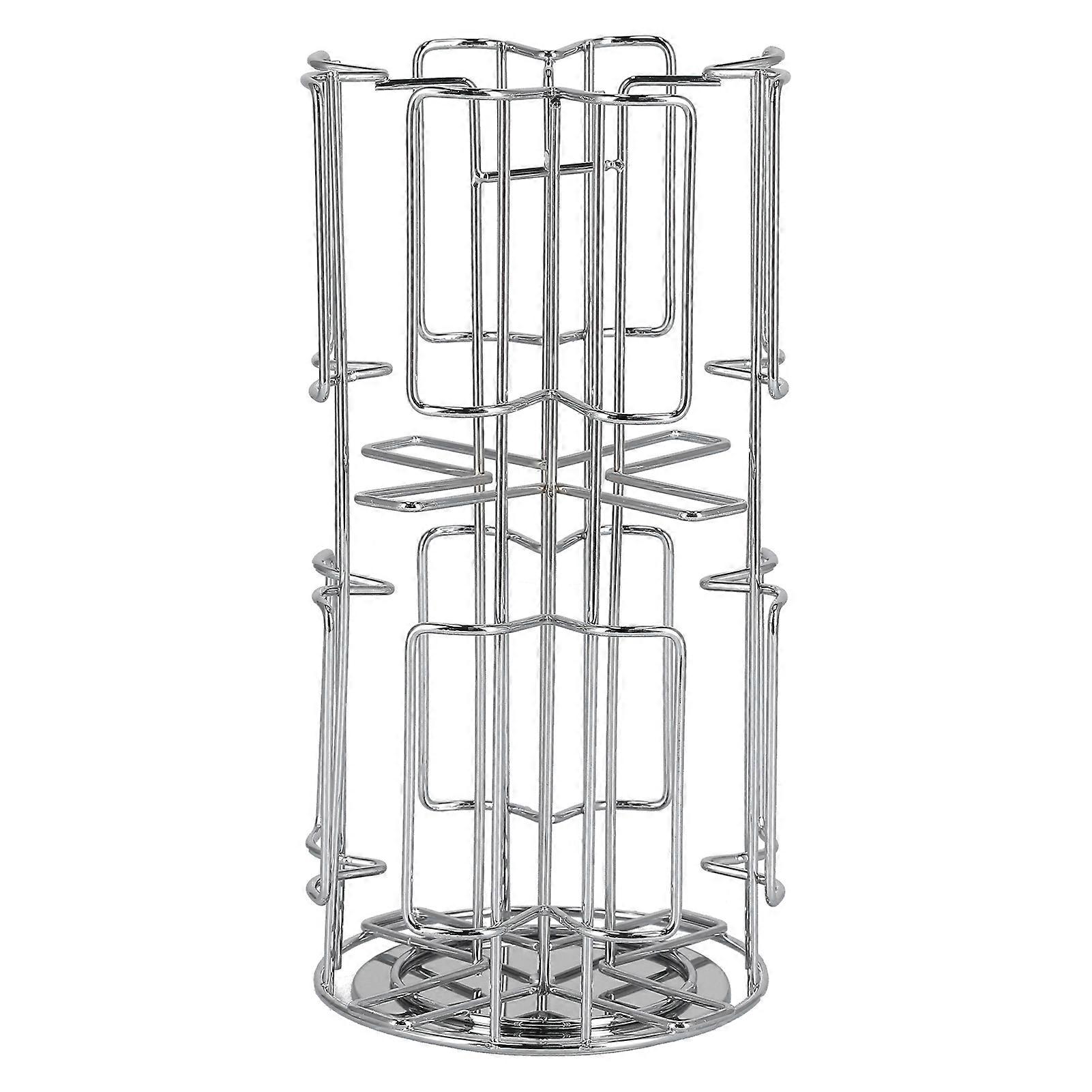 Household Coffee Capsule Holder Rotatable Storage Rack Shelf for 64Pcs Capsule Kitchen