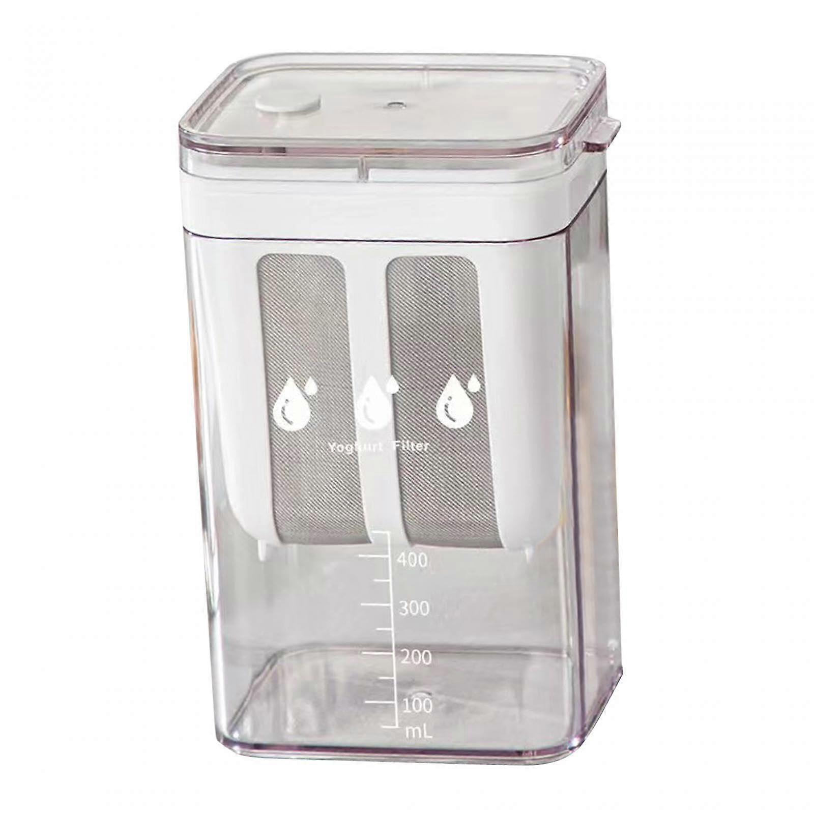 Yogurt Strainer Maker Food Strainer 1100ml Tea Filter Reusable Whey Separation Soya Bean Milk Filter Cup for Soy Yogurt Juice