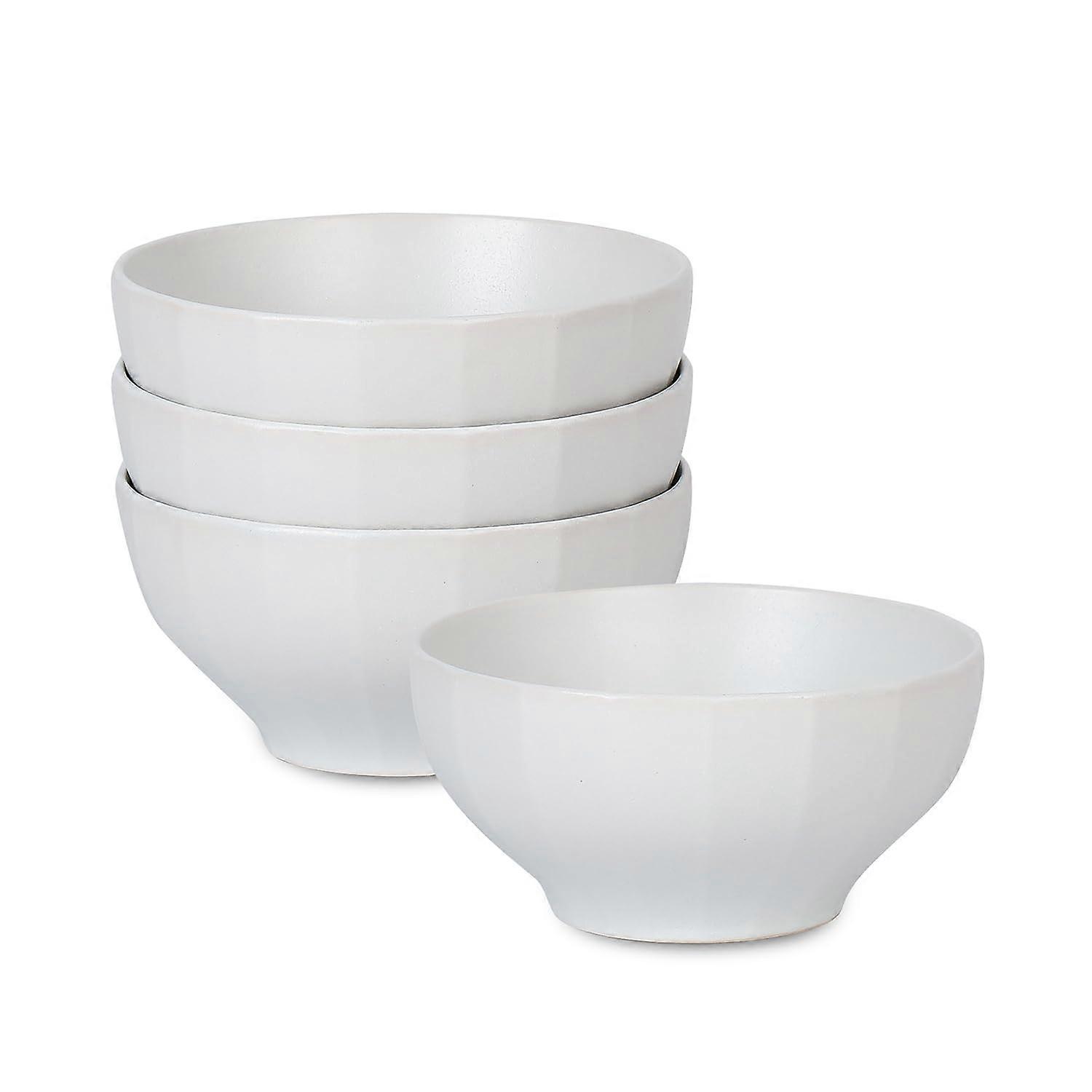 4-Piece Bowl Set Stoneware Beige Kitchen Bowls