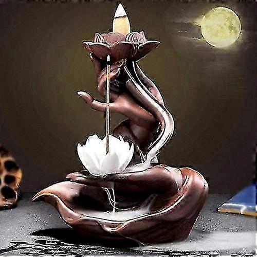 Ceramic Backflow Incense Burner with Waterfall Effect