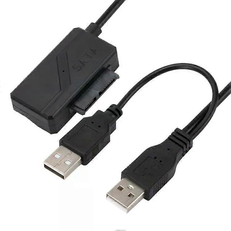 SATA to USB 2.0 Adapter Cable-Optical Drive with Power Supply -