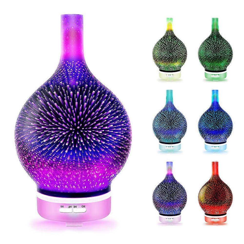 3D Firework Essential Oil Diffuser LED Aromatherapy Ultrasonic Humidifier