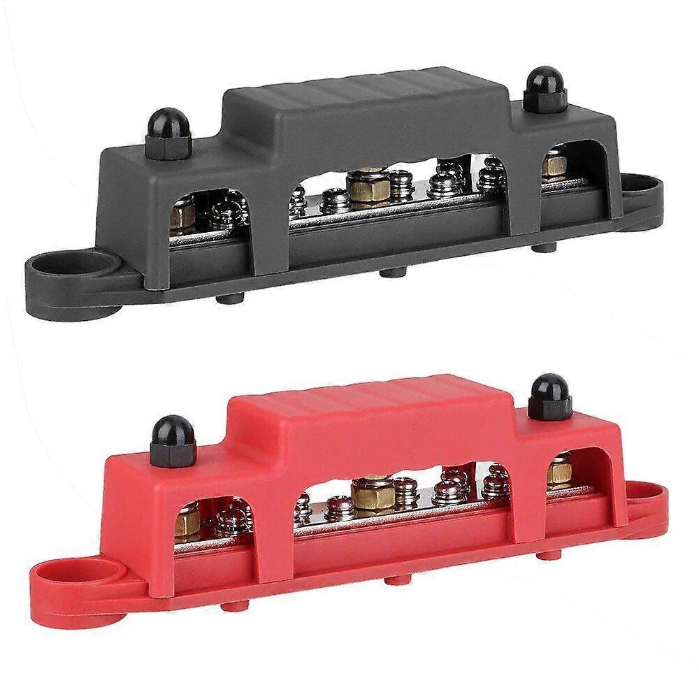Positive Negative Power Distribution Terminal Block Heavy Duty 150A 10 Screws Bus Bar for Camper Car Boat Marine RV