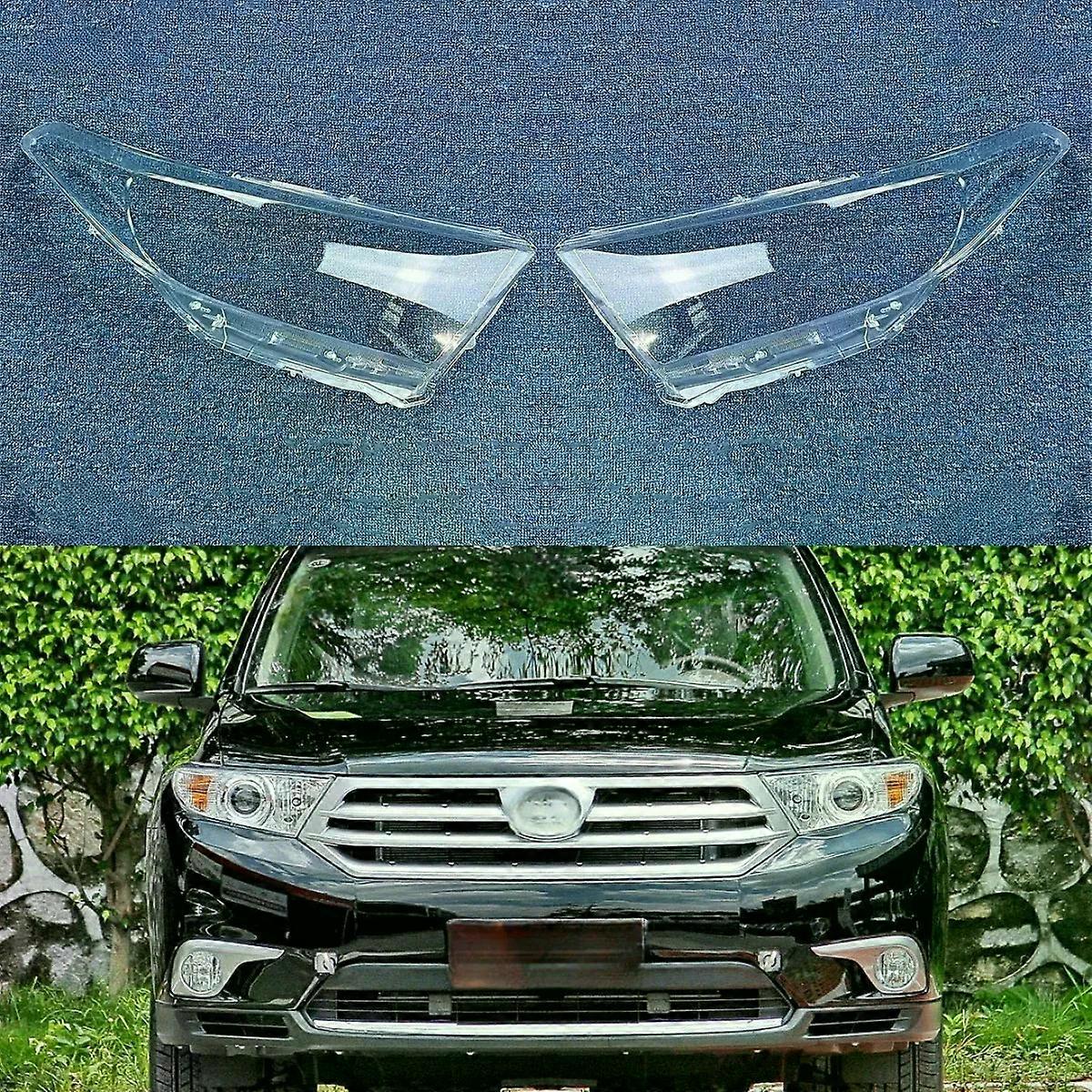 High qualityLampshade Lamp Shell Masks Headlight Shade Lens Plexiglass For Toyota Highlander 2012 2013 2014 Front Headlamp Transparent Cover
