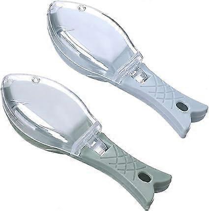 Fish Scaler Remover Tools Two Piece Blue And Green Set For Kitchen Fish Cleaning Graters Scraper