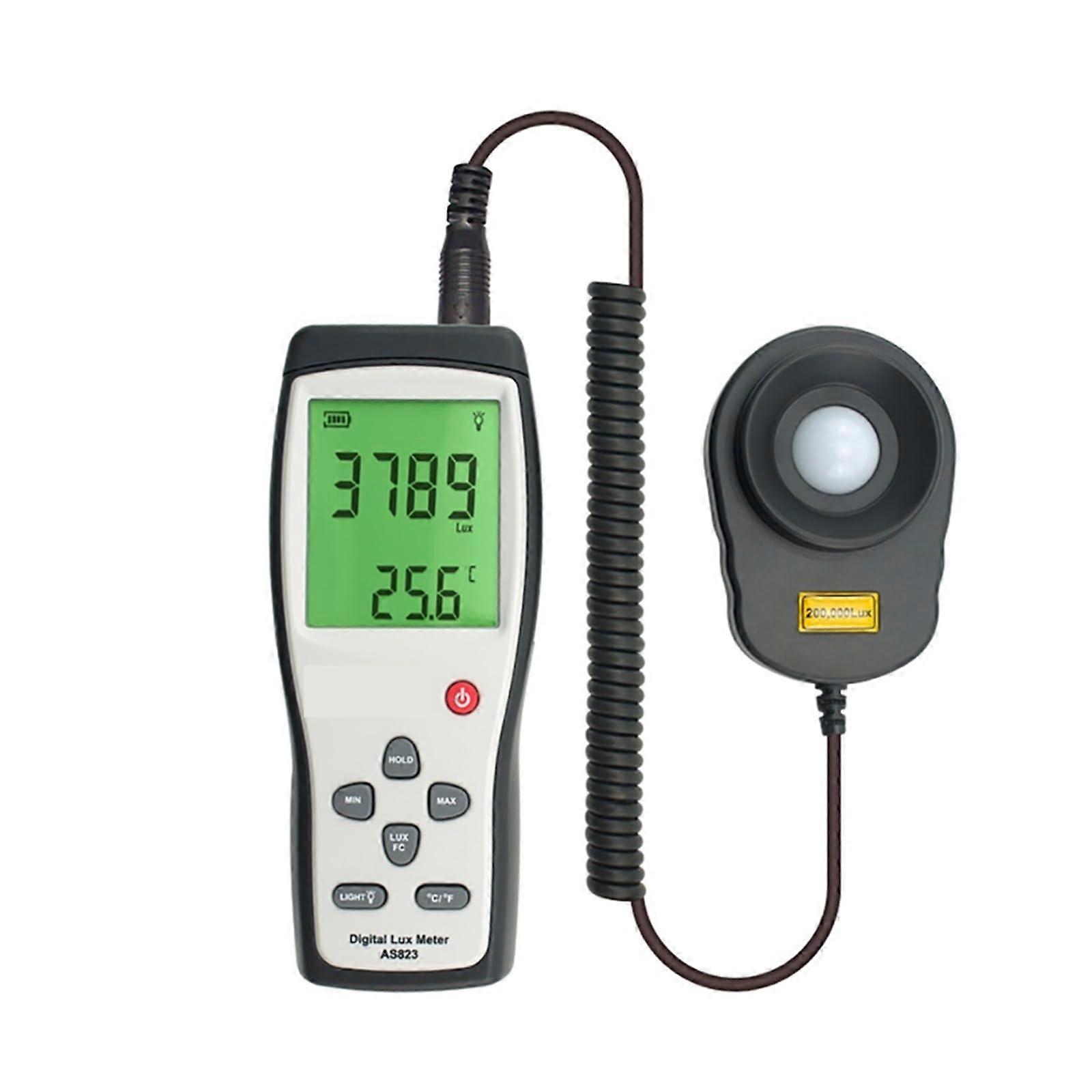 Light Meter,Digital Luxmeter, Digital Handheld Lux Meter Illuminance 200,000 Lux/FC