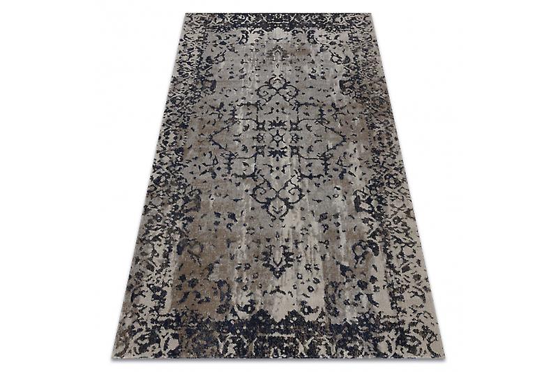 Modern carpet MUNDO E0681 ornament, frame vintage outdoor beige / black