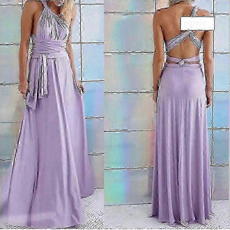 Multi-Way Wrap Maxikleid für Damen Abend- und Brautjungfern Formelle Kleidung