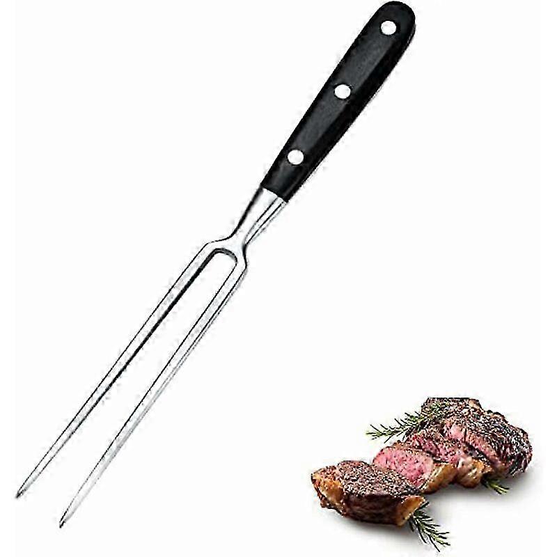 Stainless steel meat fork with handle - 29 CM black + silver IGA