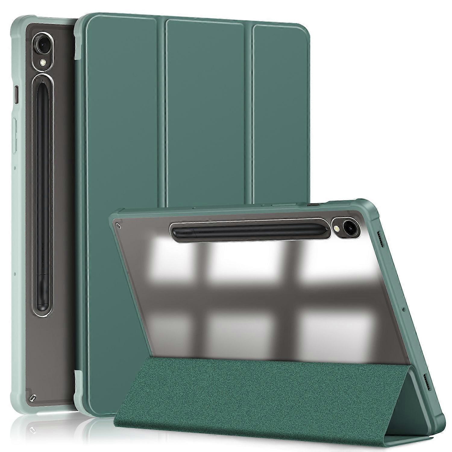 Acrylic 3-folding Smart Leather Tablet Case