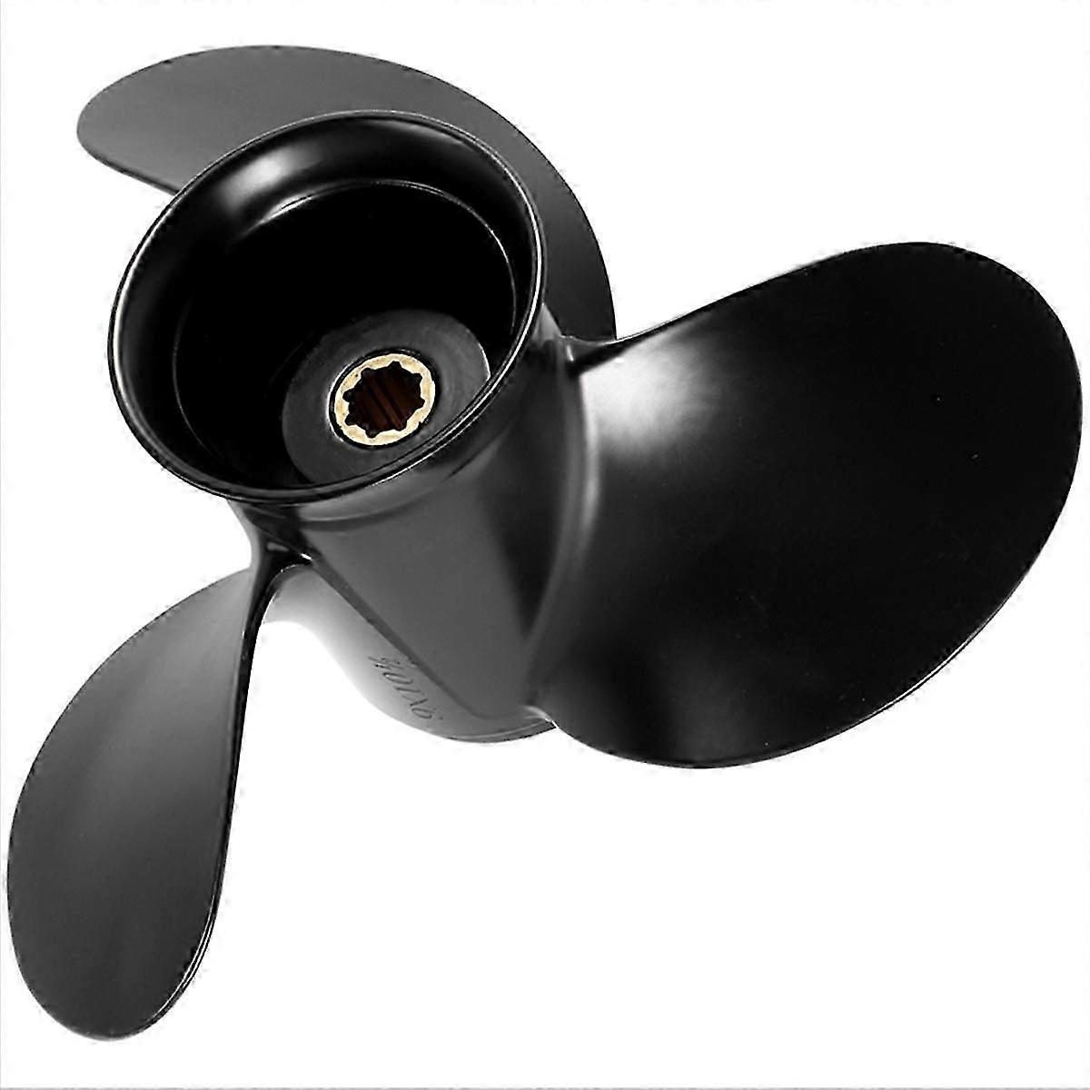 48-828158a12 Aluminium Båt Utombords Propeller 9x10 1/2 8 Spline Tand 3 Blad Propeller För Mercury 6-15hp