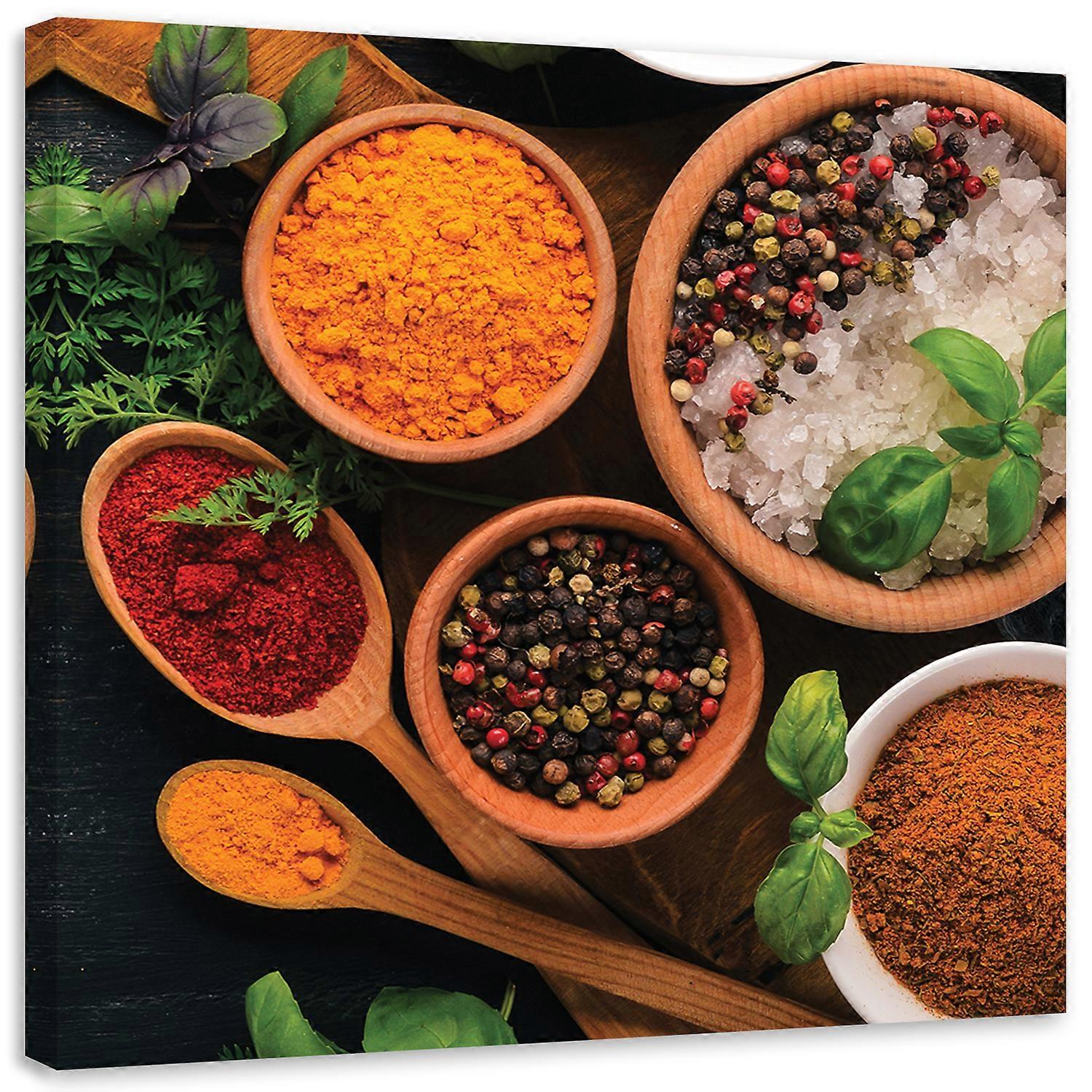 Leinwandbild, Küchengewürze - 50x50