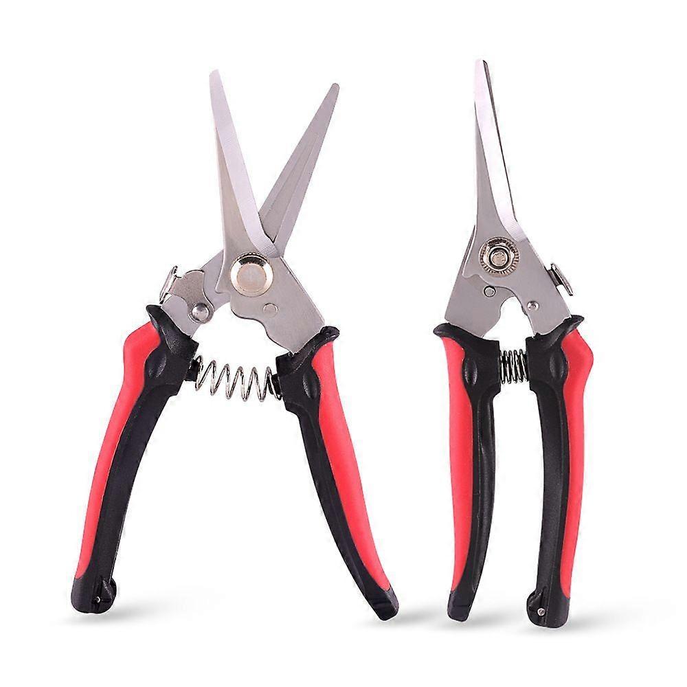 Scissors Pruning Shears, Stainless Steel Gardening Pruning Shears Hand Pruner Ultra Sharp Multi-Purpose Garden ScissorsRed