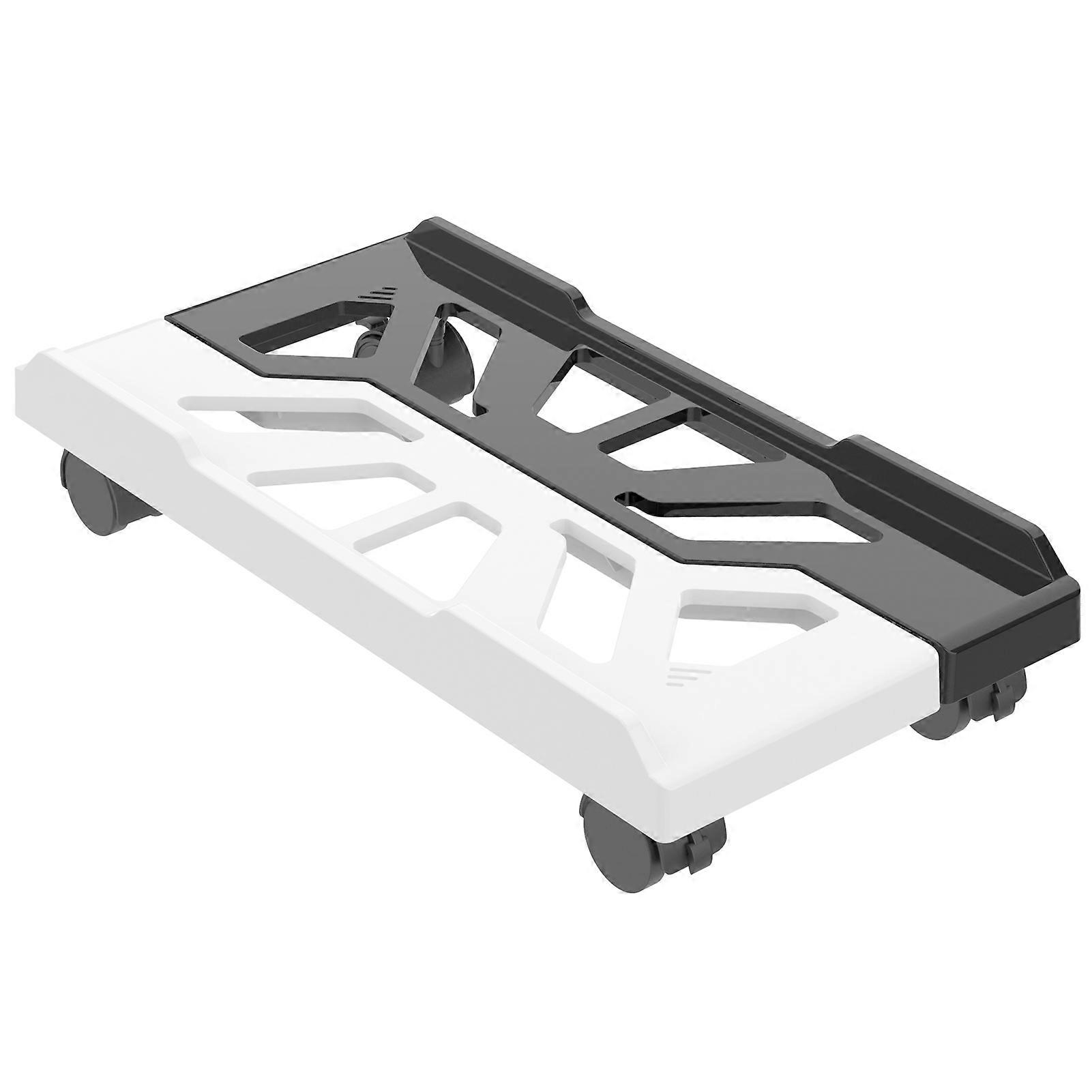 Adjustable Computer Stand with Wheels Mobile CPU Holder for Home Office Height Increase