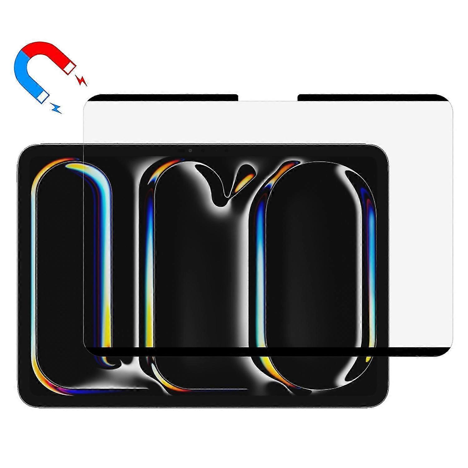 For iPad Pro 11 (2024) Paper-Feel Magnetic Screen Protector Detachable and Reusable PVC Film