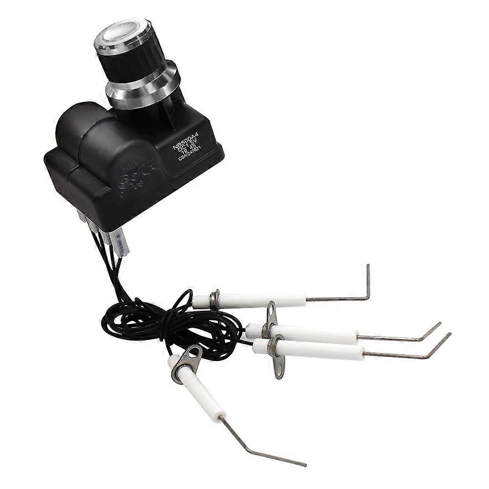 Grill Igniter Kit for 28 Inch Griddle, 4 Outlet Universal AA Battery Silver Cover Spark Igniter
