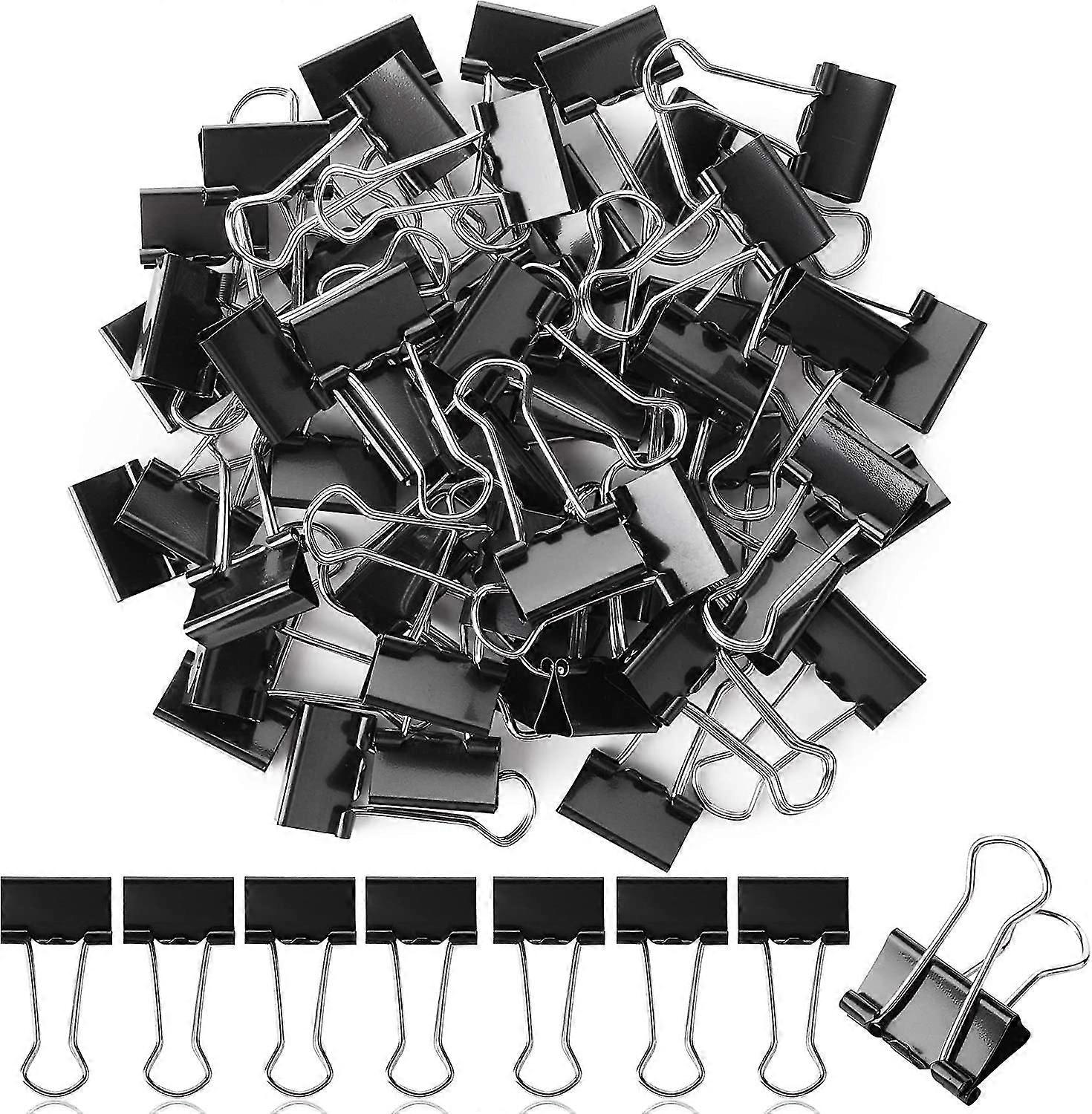Binder Clips,pequeños Binder Clips,50 Pcs,0.75 Pulgadas,Negro,Pequeños Clips