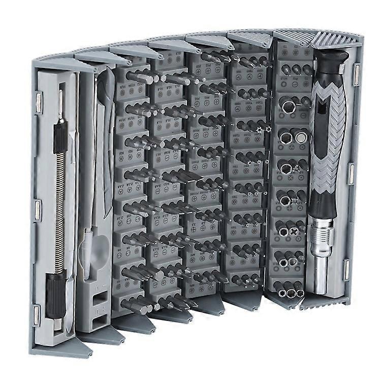 KING'SDUN KS-840116 126Pcs Precision Repair Tool Kit Portable Mini Screwdriver Set with 120-Bits / Cylinder Storage Box