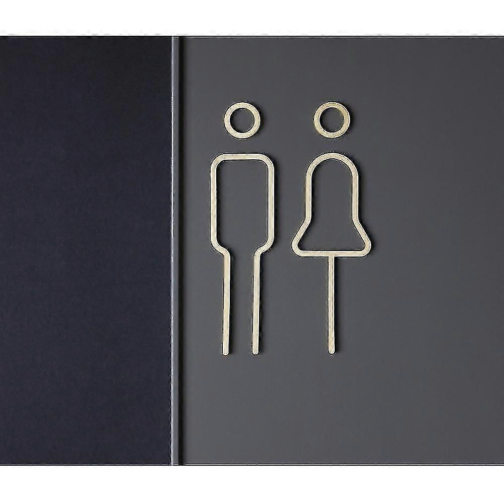 Man Metal Sign Plate Toilet Doorplate Wash Label Wc Signage Board - Plaques Amp;