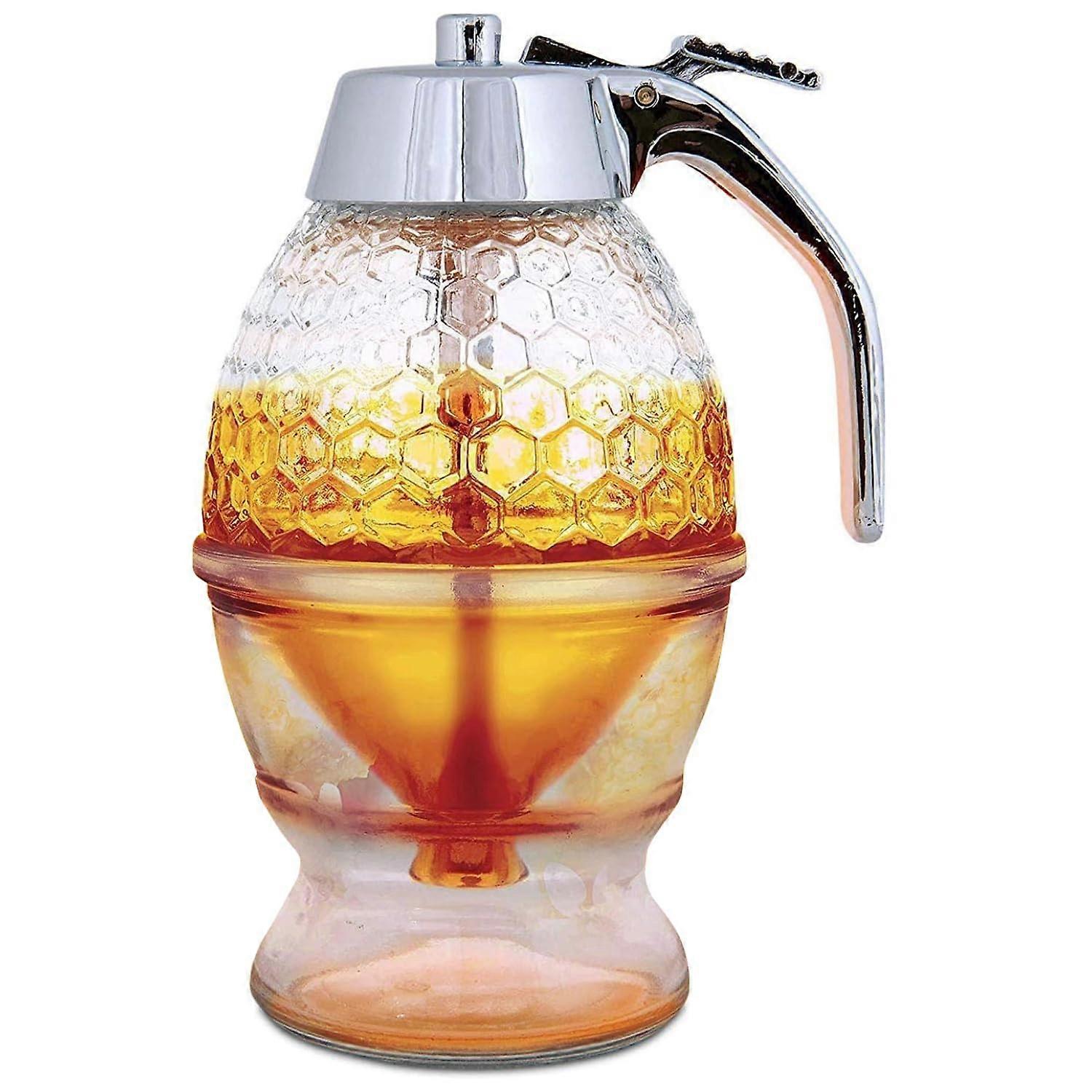 Glass Honey Dispenser for Kitchen Table Use 8 oz