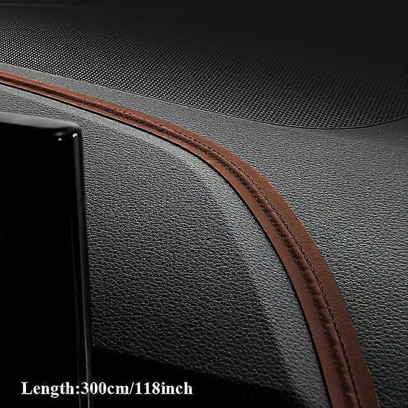 Universal Car Imitation Leather Stitching Line Moulding Strip Car Decora Filler Insert Strips compatible for  Panel Frame Center Console Gap