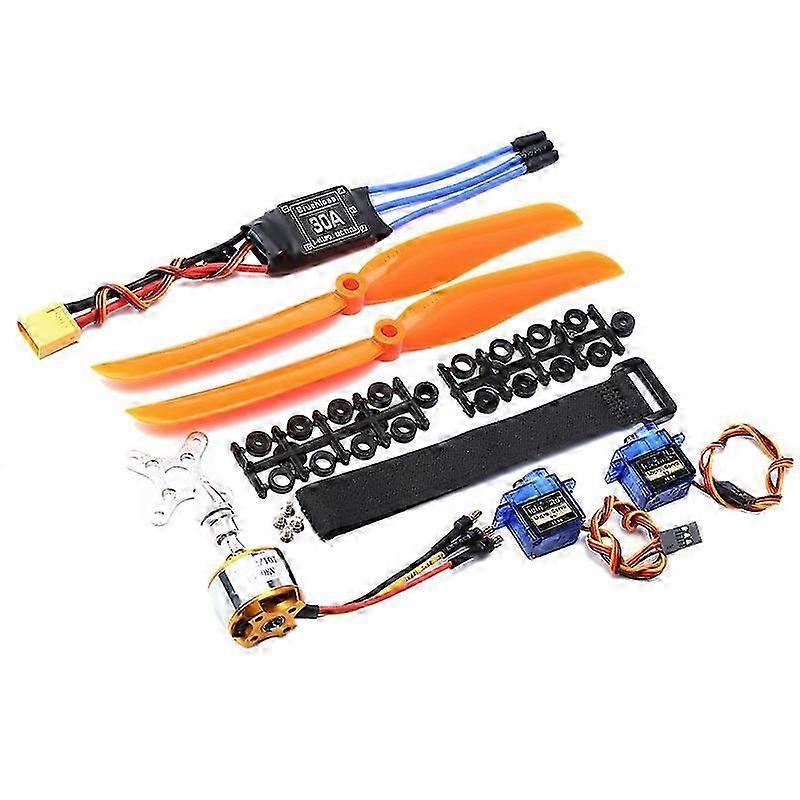 1400KV Brushless Motor 30A ESC XT60 Plug SG90 9G Mini Servo 8060 Propeller for RC Fixed Wing Plane