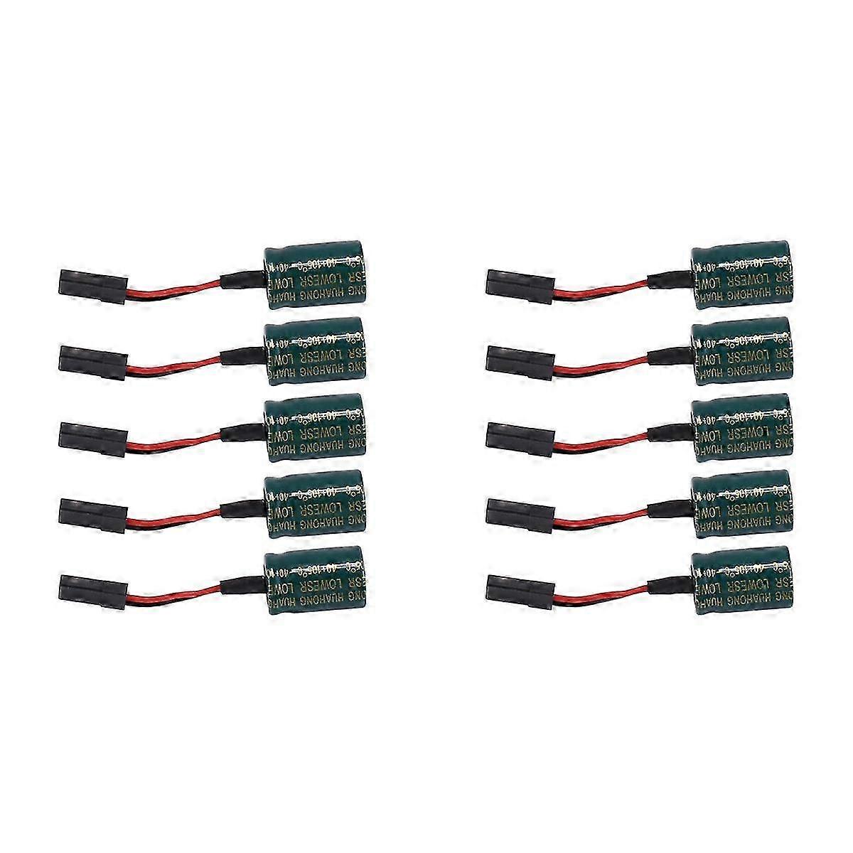 10Pcs 3300UF 16V Voltage Protector A3 Flight Control Receiver Large Capacitor Protector with Plug f