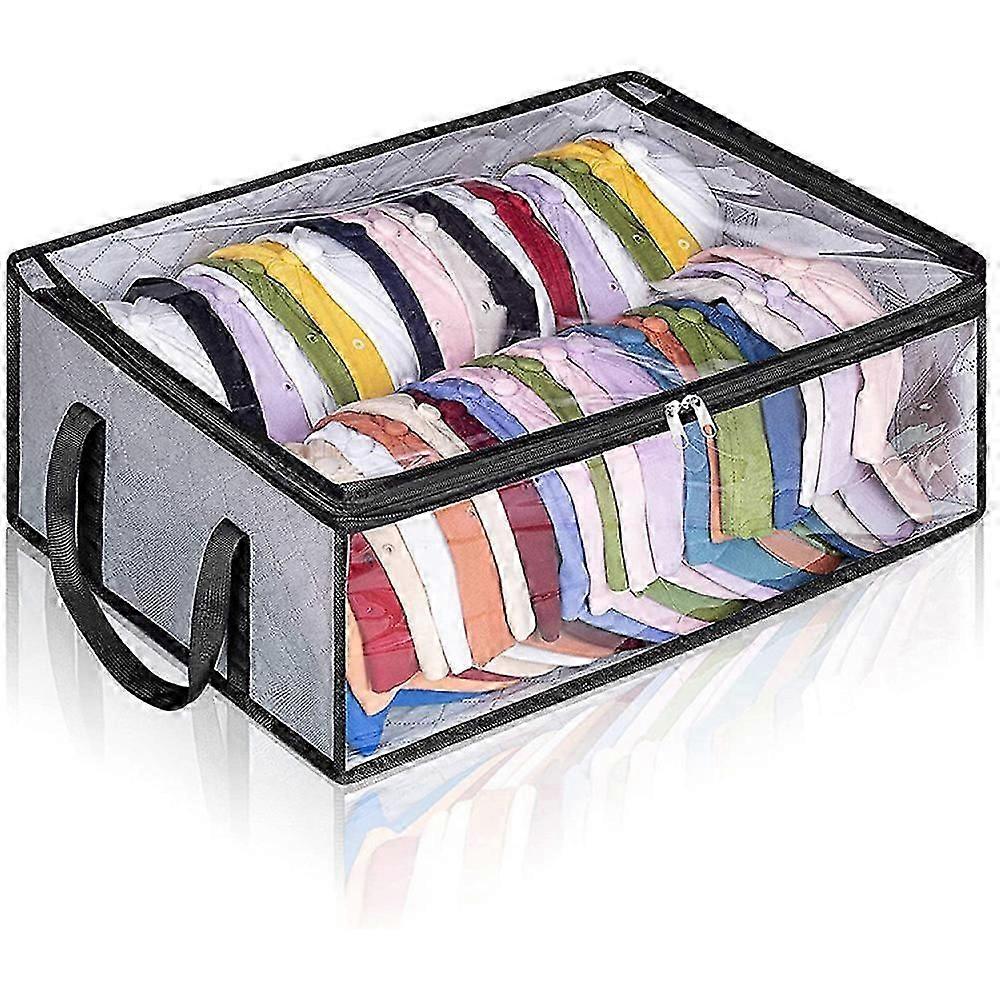Hat Storage, Foldable Design & High-quality Makings For Multi-functional Storage Of Up To 50 Caps, Baseball Caps Organizer With Visible Window And KB