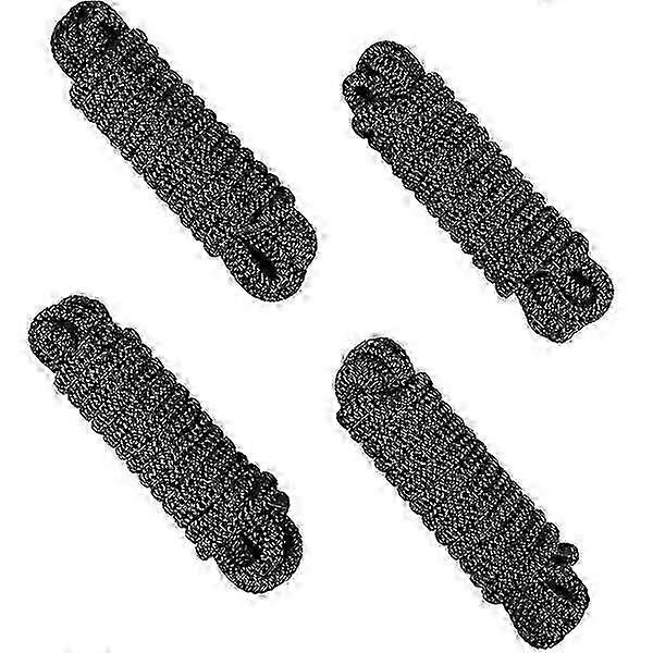 4 Adet Çift Örgülü Naylon Rıhtım Hattı Tekne Halatları (3/8 Inchx15FT) Rıhtım Hattı