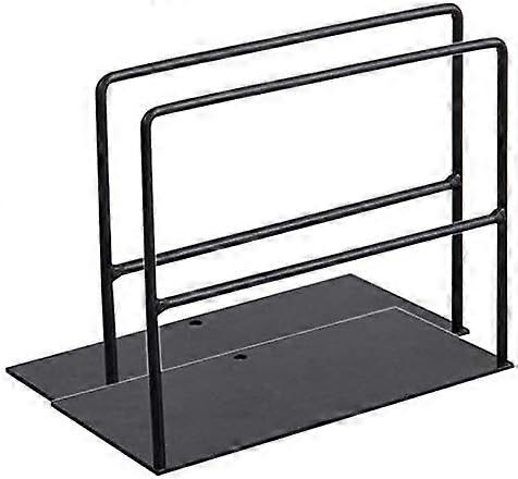 1 Pair Wrought Iron Bookends Simple Book Stand Office Desk Magazine Organizer Rack Shelf Holder