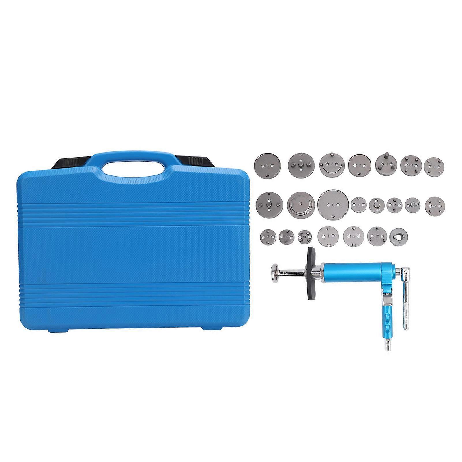 MotorMinds Brake Caliper Reset Tool, 24 Pieces Pneumatic Caliper Tool, Universal Professional Rotating Handle, Air Powered