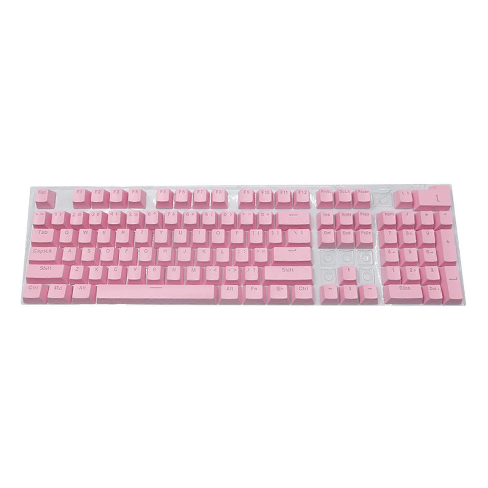 Custom Keycap PBT Standard Double-shot Keycap 104Keys Black Red Color Matching for Mechanical Keyboard GK104 Pink