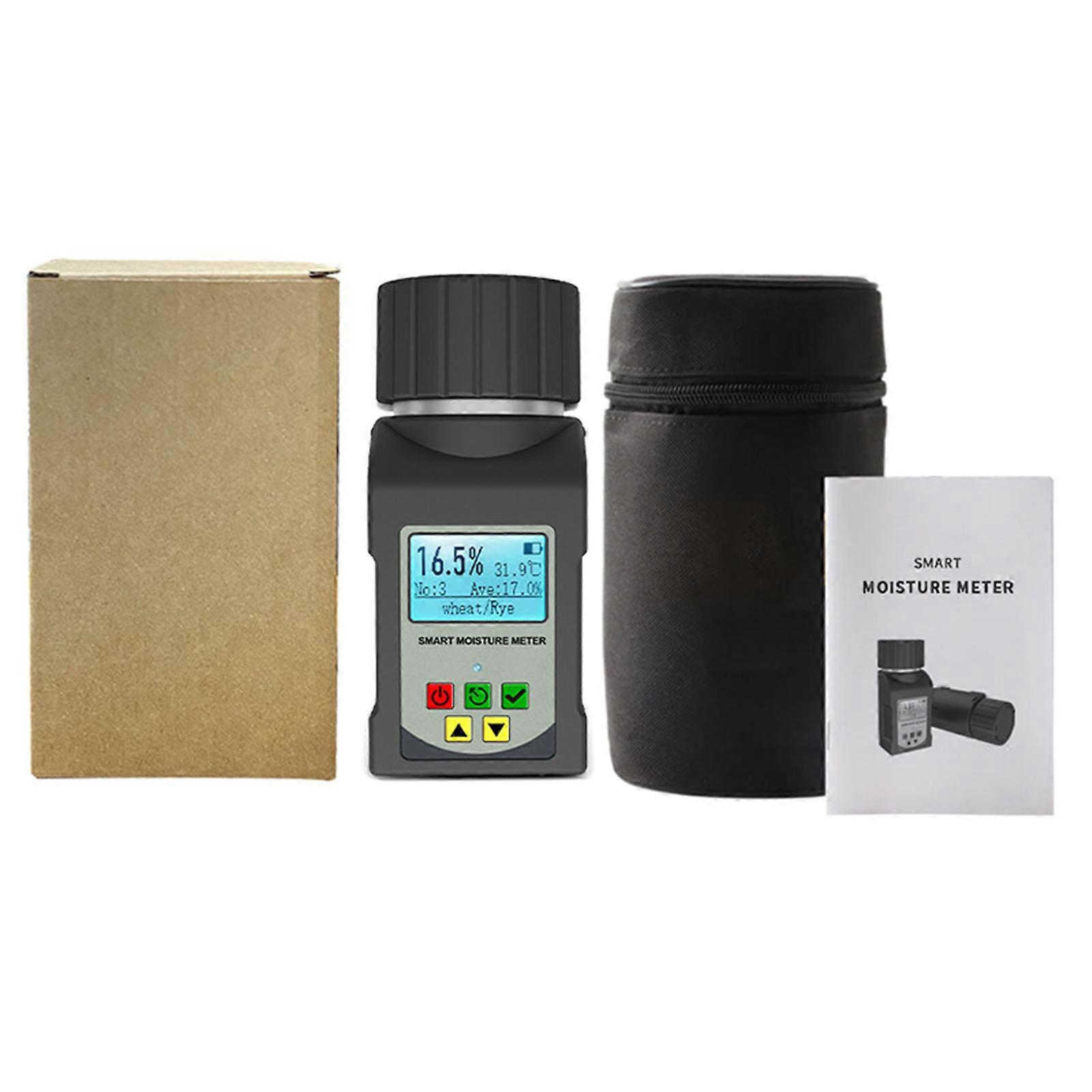 Grains Humidity Tester Moisture Meter with Memory Function for Farmers Corn Crop Wheat Rice Peanut Coffee Bean Processor