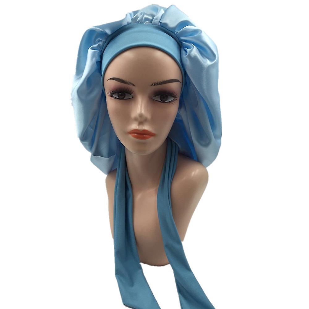 Hair Satin Bonnet For Sleeping Shower Caps Silk Chemo Caps With Wide Elastic Band Night Sleep Cap Bonnets