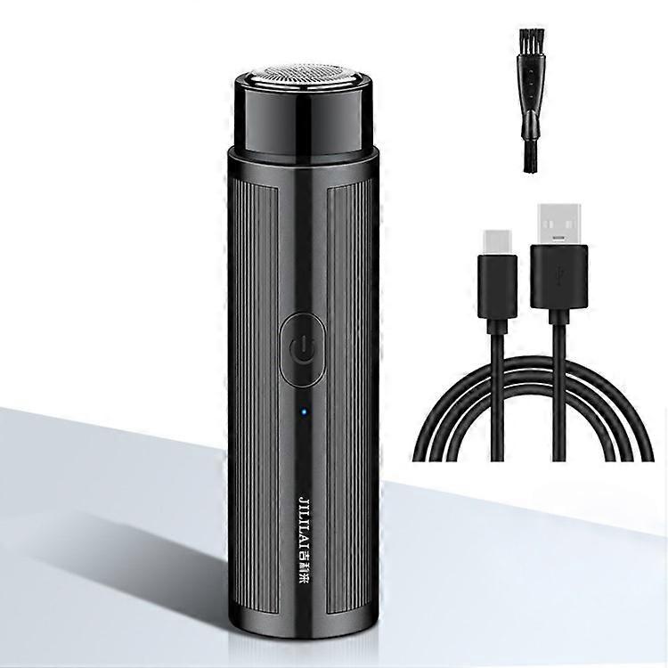 TKdaddy電気シェーバーJILILAIミニメンズ電気シェーバー充電式ロータリー自動カミソリフェイストリマーブラック