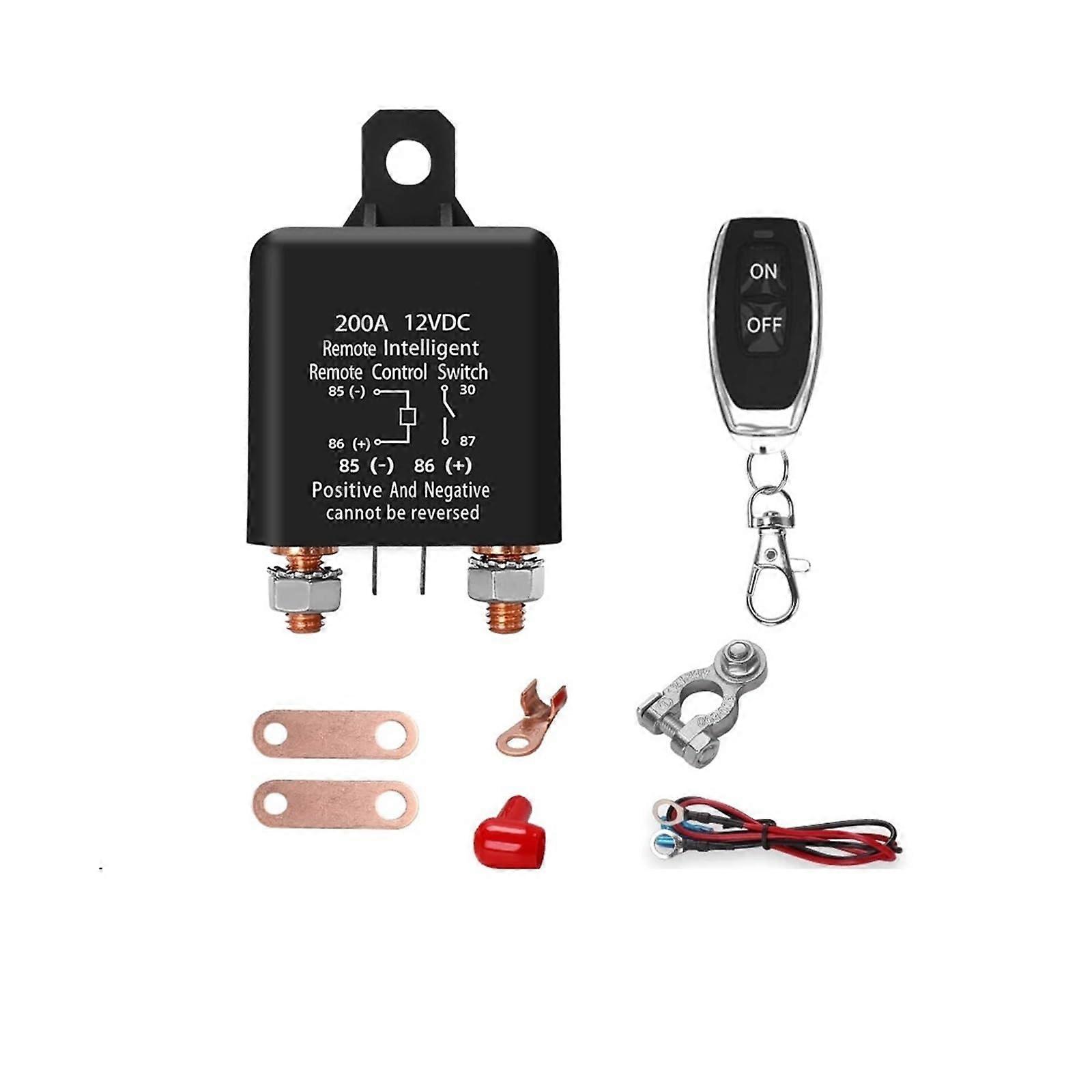 Battery Switch Relay Wireless Disconnect Cut Off Isolator Master Switches 12V 120A 200A 500A(12V 200A 1PC Key)