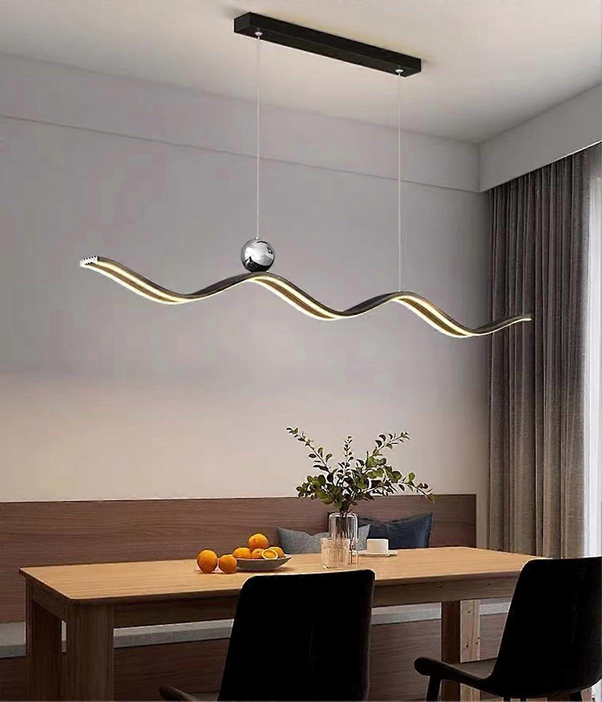Lampada a sospensione a LED con lampada a sospensione design lineare (nero)