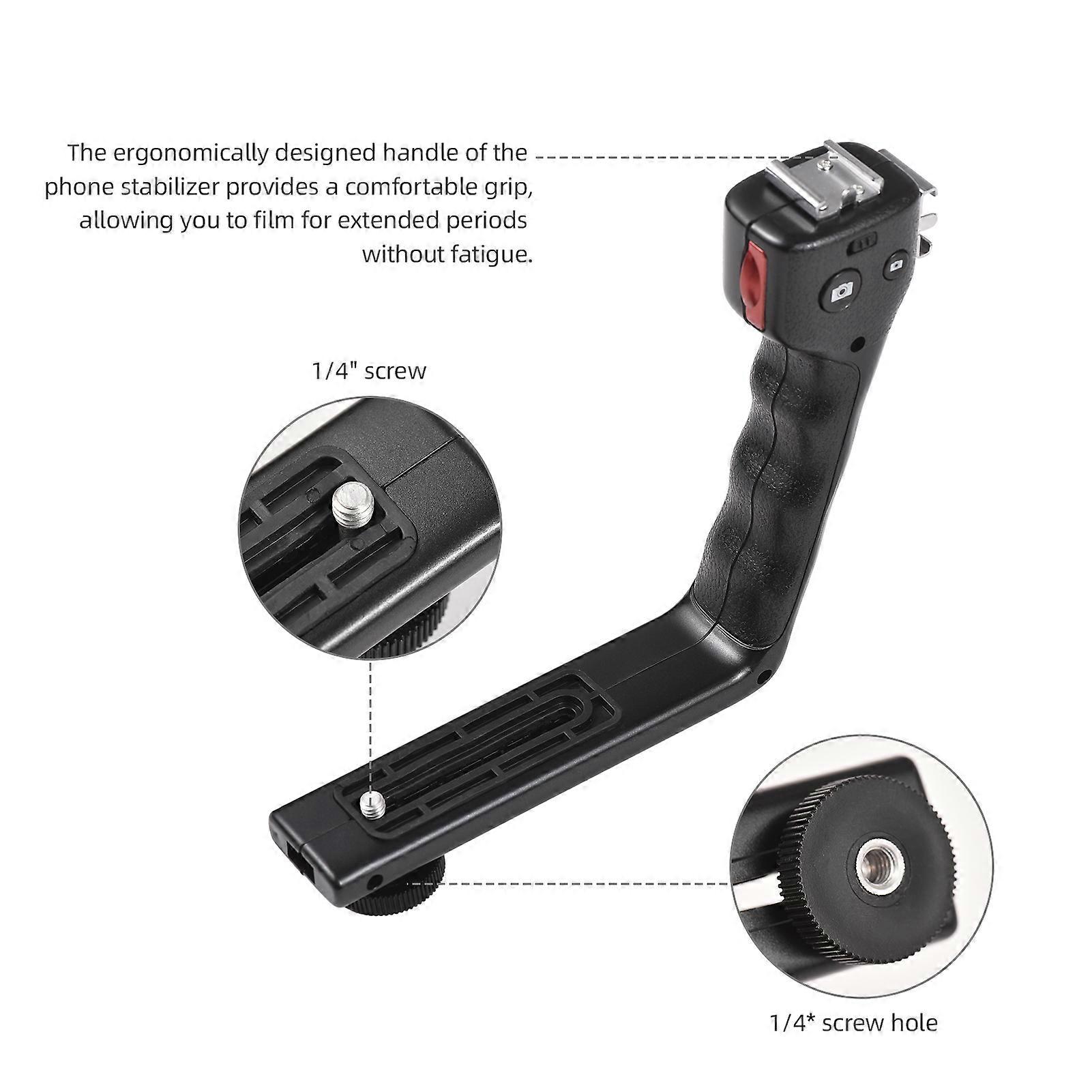 Mobile Phone L-Bracket Stabilizer Kit - Macro Lens, Dual Hot Shoe, BT Remote Control