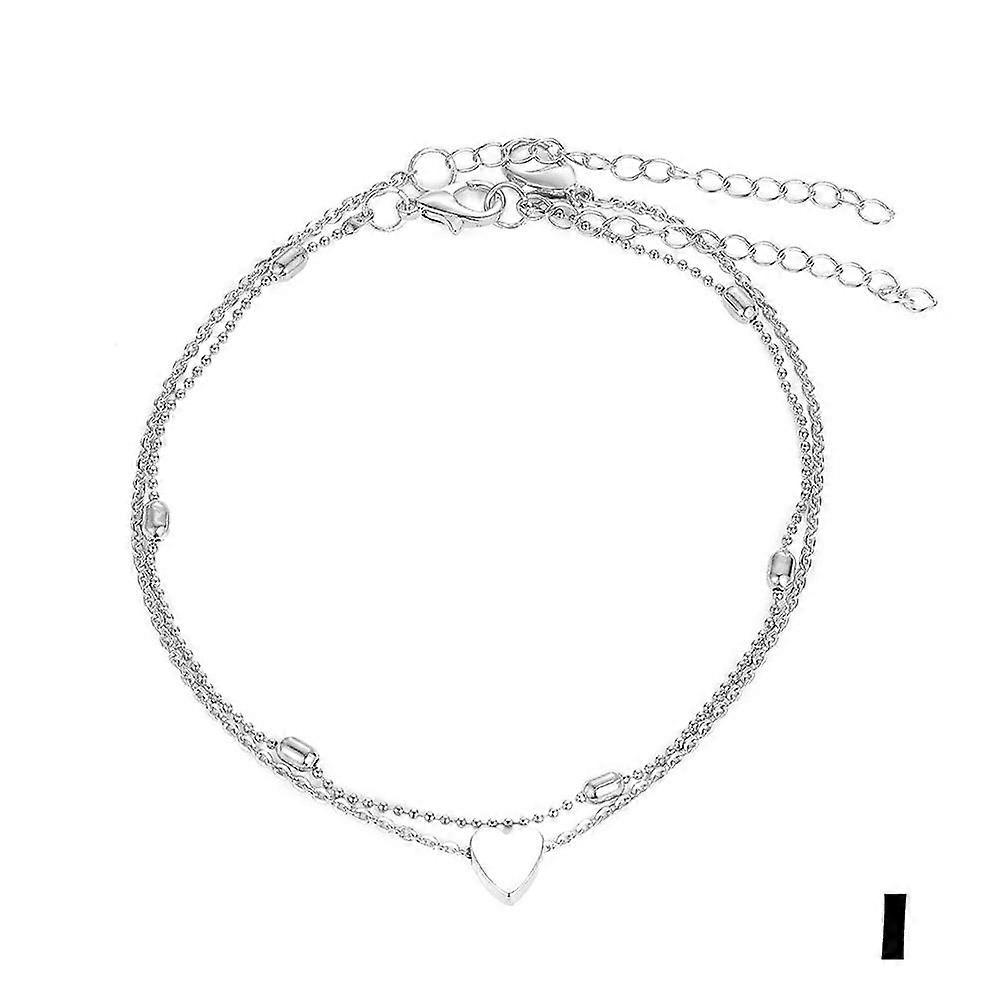 Beads love silver (I) $European and American popular anklet fashion Bohemian retro personality anklet