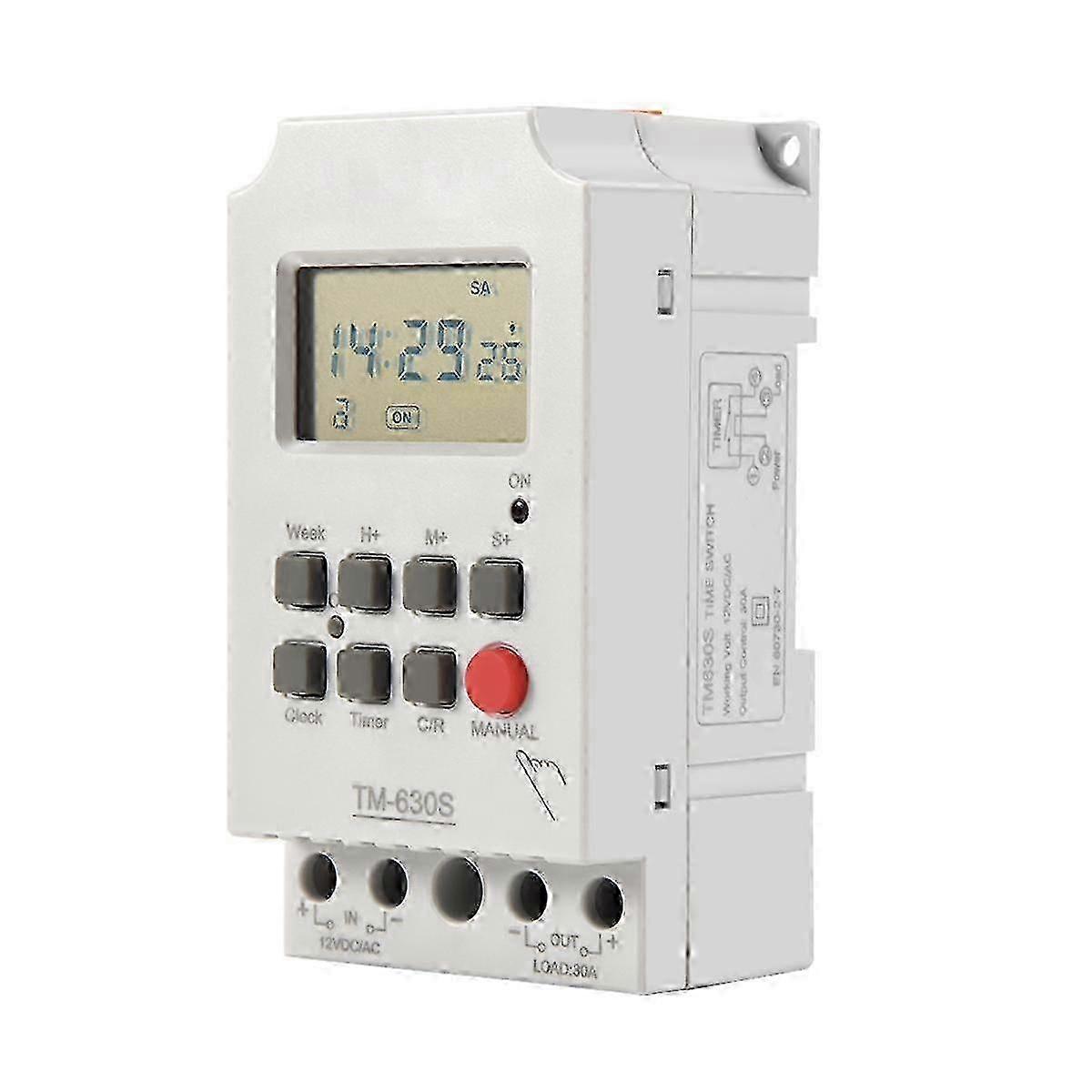 12V Seconds Control Timer Switch with Large Screen Digital Display for Voltage Output Time Control Suitable for Specific Brands