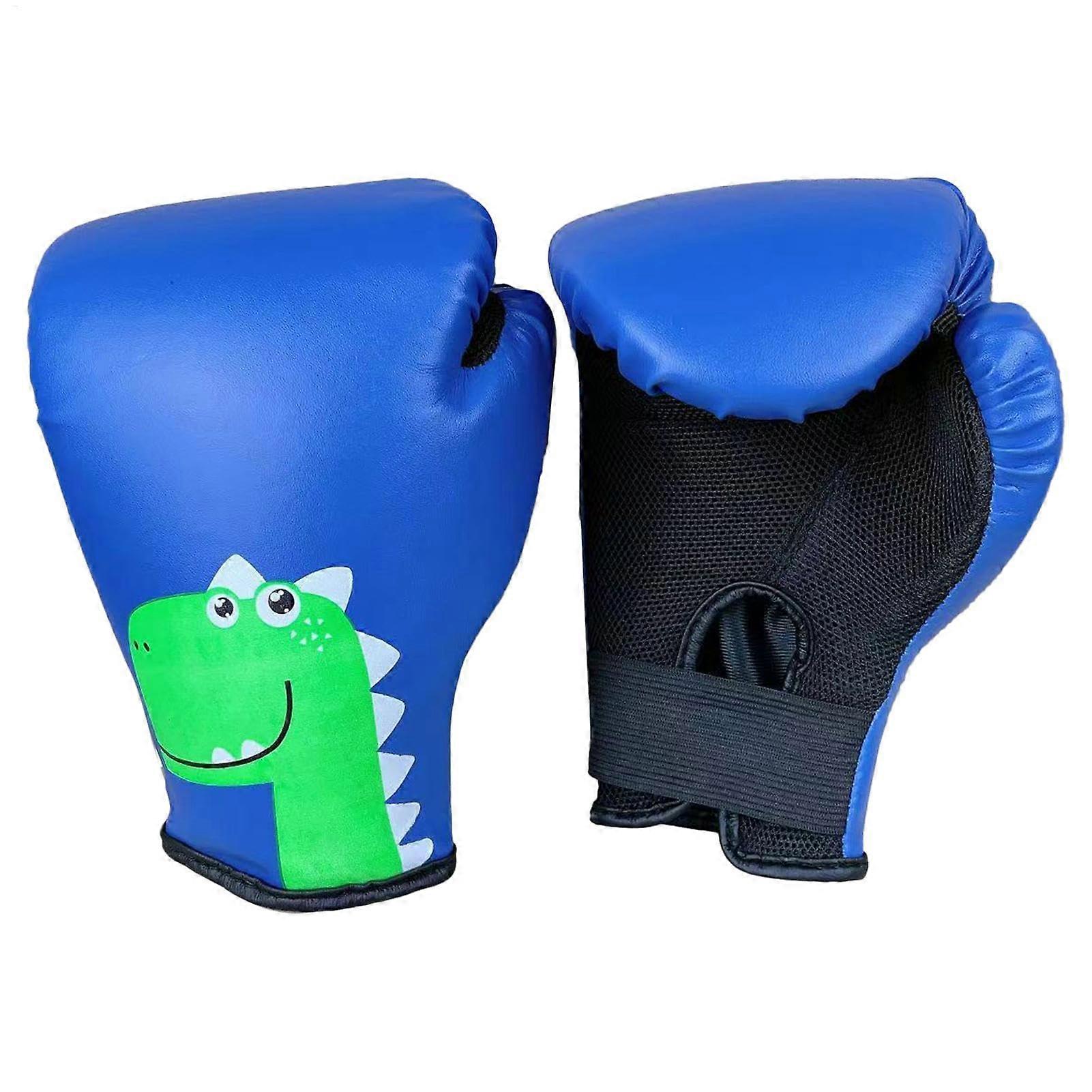Kids Boxing Gloves for Beginners, Youth Punching Mitts, Soft PU Material, Portable Speed Ball Training, 3-8 Years, Blue