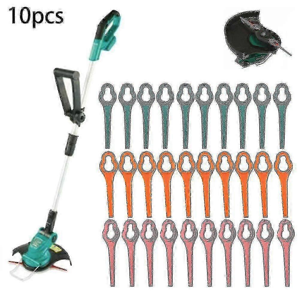 πλαστικές λεπίδες αντικατάστασης 10pcs για τα ασύρματα ανταλλακτικά Strimmer χορτοκοπτικών χόρτου 20V 40V